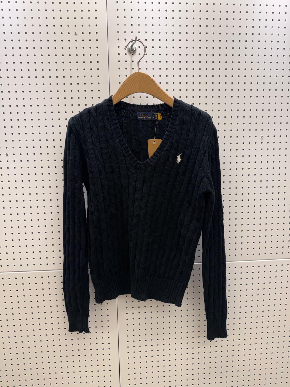 폴로 랄프로렌 네이비 케이블 브이넥 니트 U1028 상품이미지2