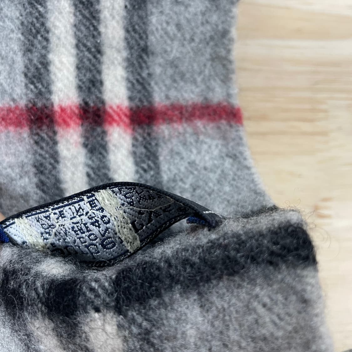 버버리 정품 캐시미어 / 램스울 머플러 그레이 상품이미지4