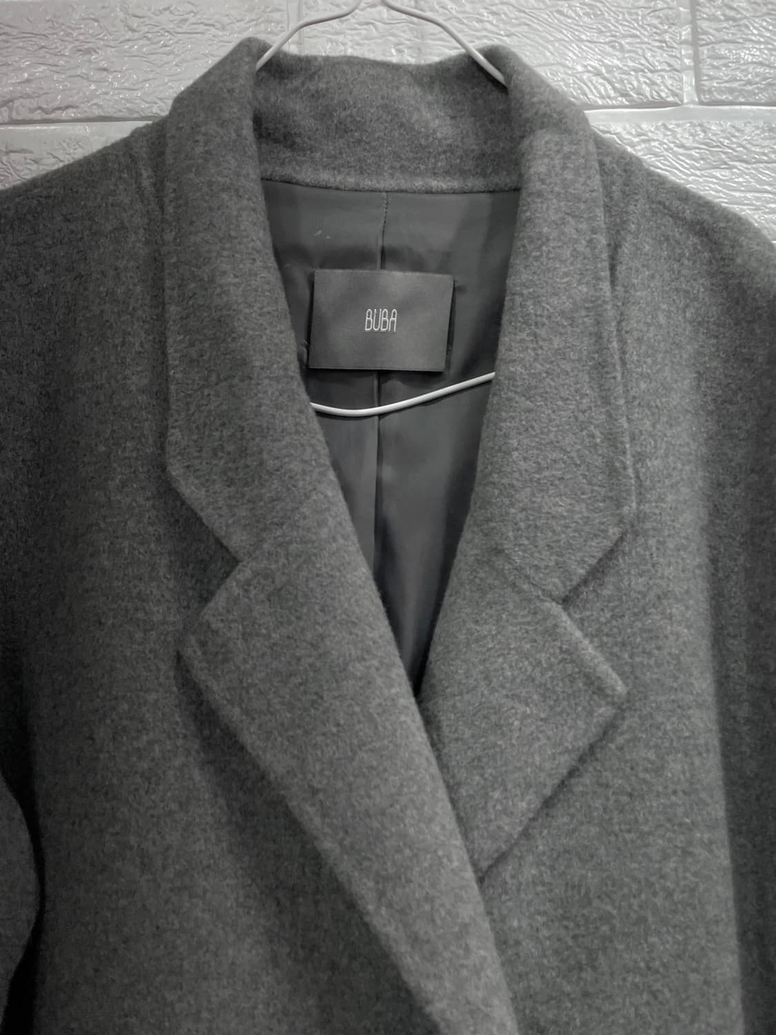 BUBA 여성 울캐시미어코트:) 롱코트 모직코트 그레이회색코트하객룩 상품이미지3