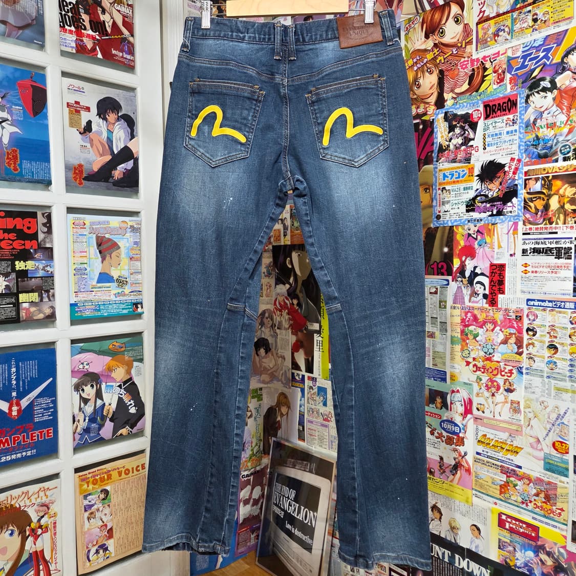 에비수 절개라인 중청 데님 팬츠 상품이미지2