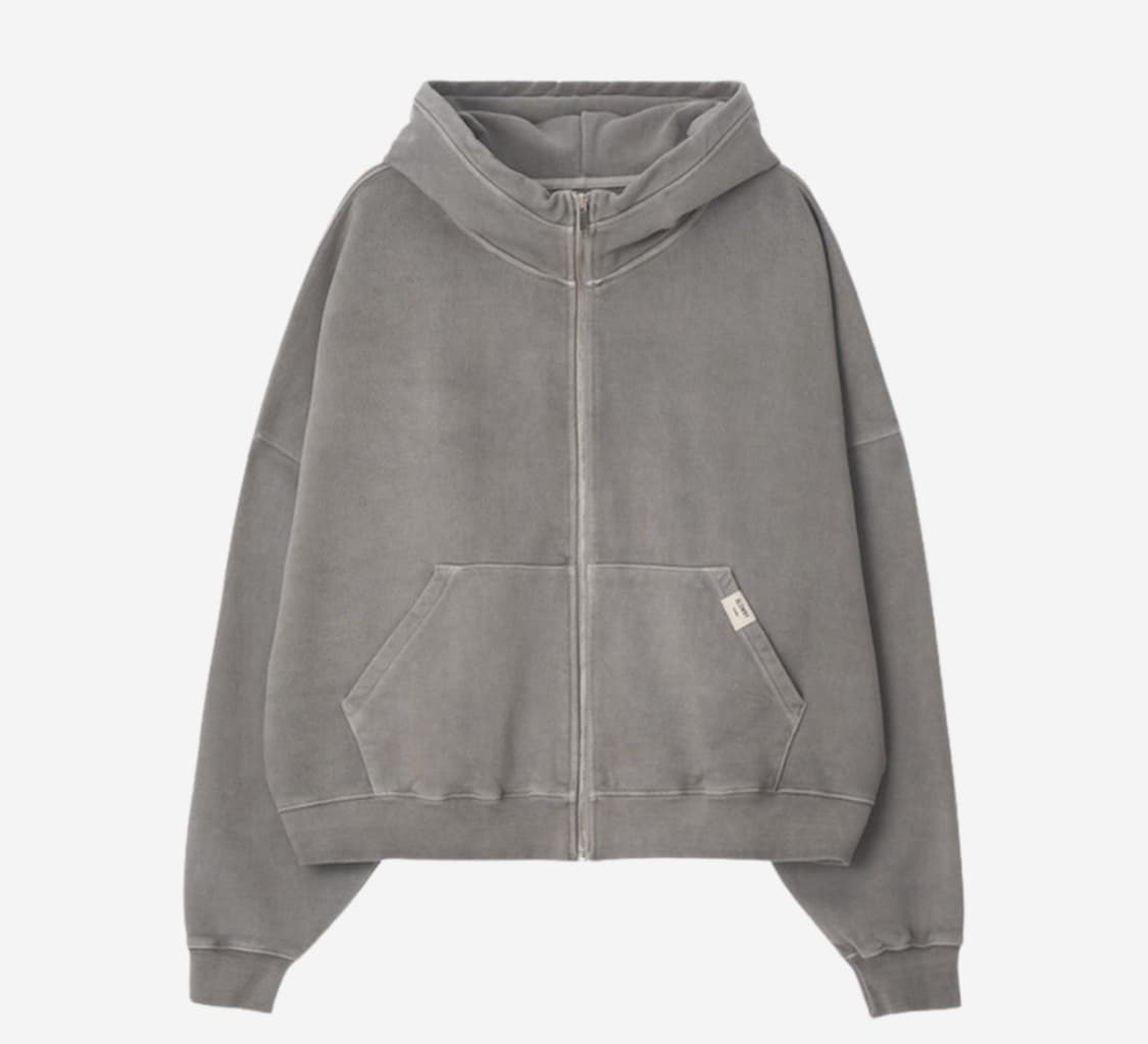 글로니 클래식 워시드 후드집업 g classic zip up gray 상품이미지1