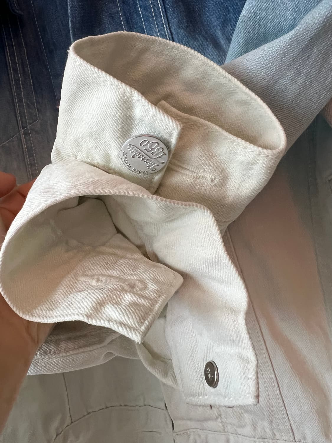 써스데이아일랜드 여성 그라데이션 데님자켓 청자켓 상품이미지4