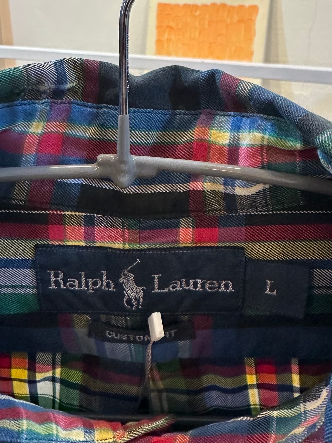 폴로 랄프로렌 빈티지 버튼다운 체크 셔츠 L 상품이미지3