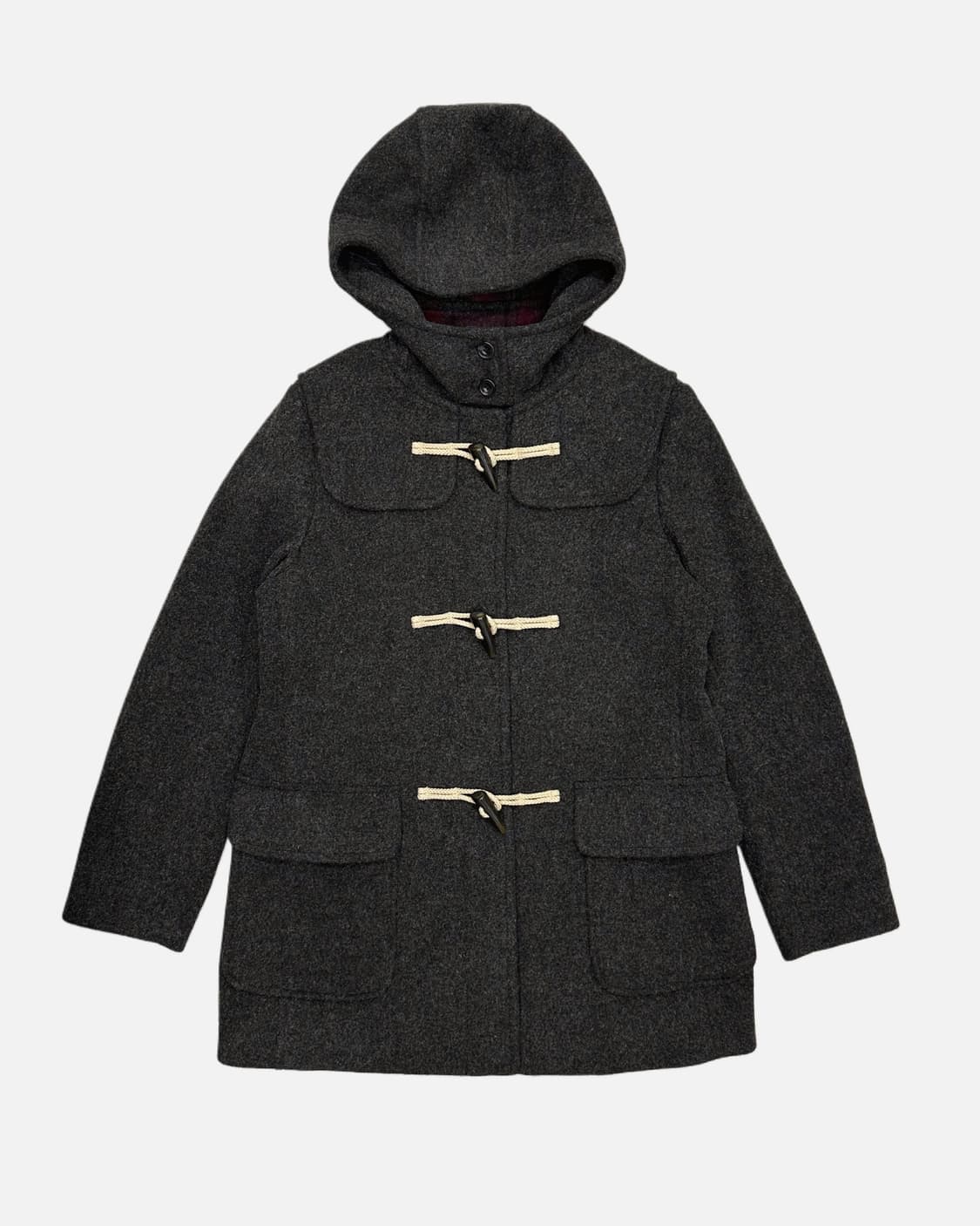 wool blend charcoal duffle coat 상품이미지1