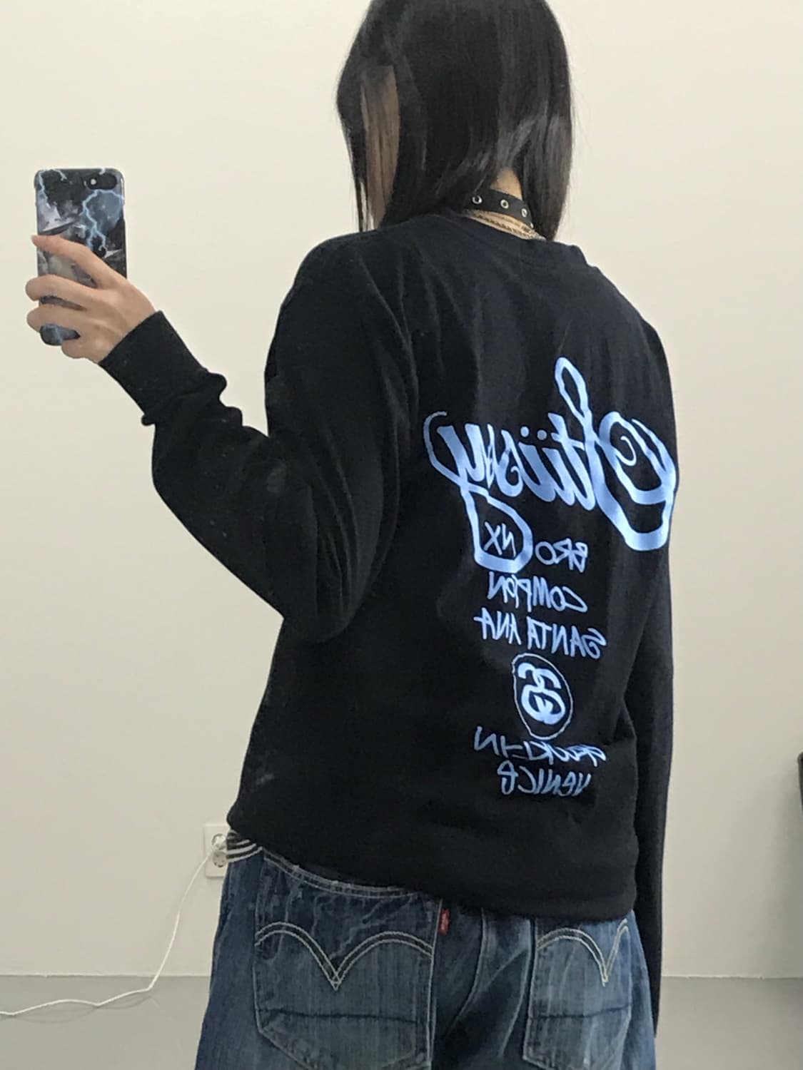 스투시 월드투어 블랙 롱슬리브 상품이미지3