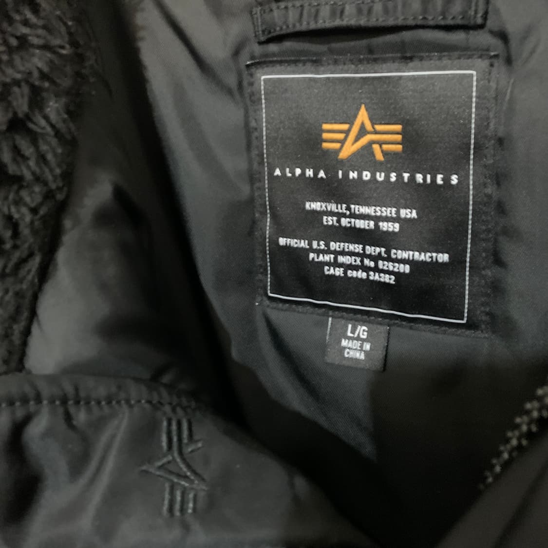 L 알파인더스트리 블랙 N2B 플라이트 패딩 자켓 상품이미지5