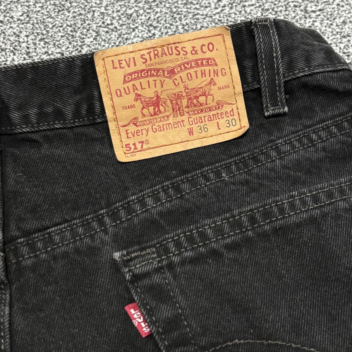 90s 빈티지 리바이스 517 블랙 허리43cm 상품이미지5