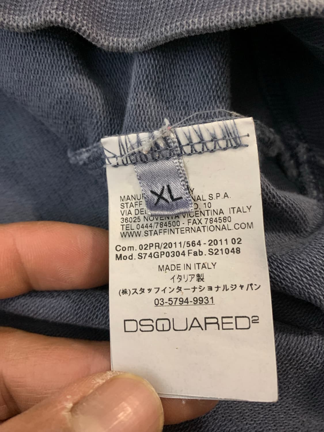 Dsquared2 빈티지 프린팅 맨투맨 네이비 상품이미지6