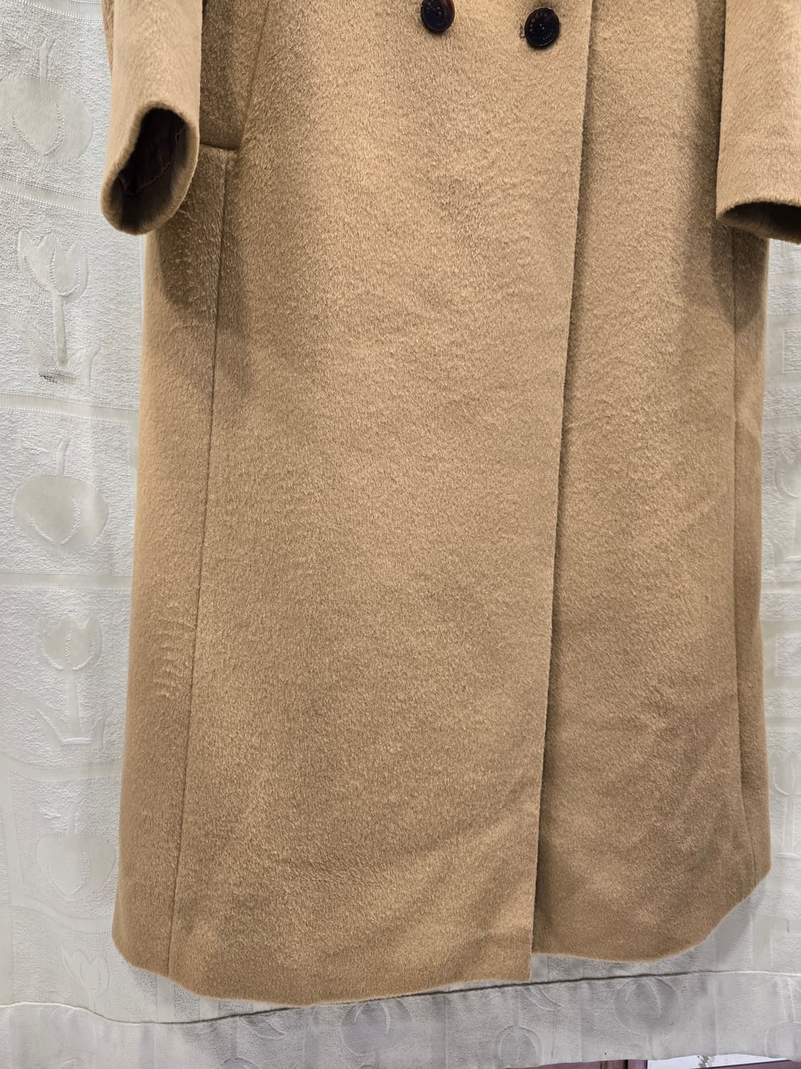 산드로 Sandro 모+캐시미어  더블 브레스트 롱 코트 44~55 상품이미지4