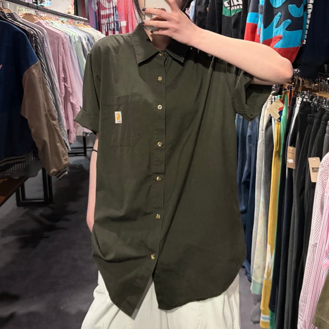 [IM] Carhartt 칼하트 반팔 셔츠 다크그린 상품이미지1