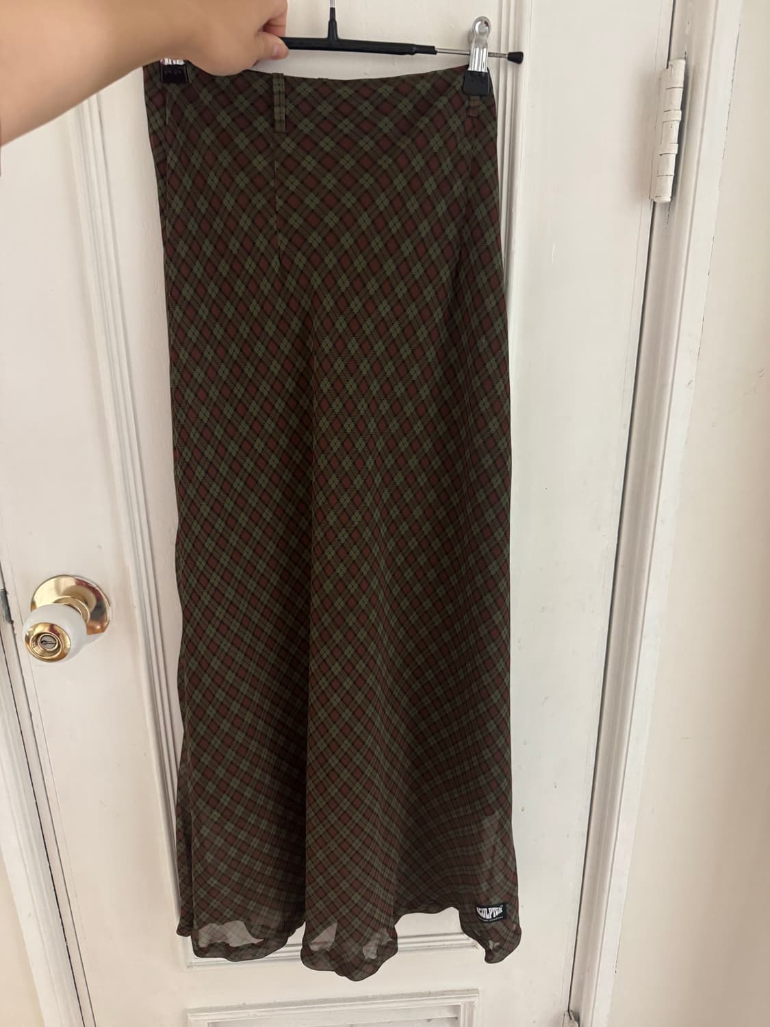 빈티지 체크 바이어 쉬어 스커트 상품이미지4