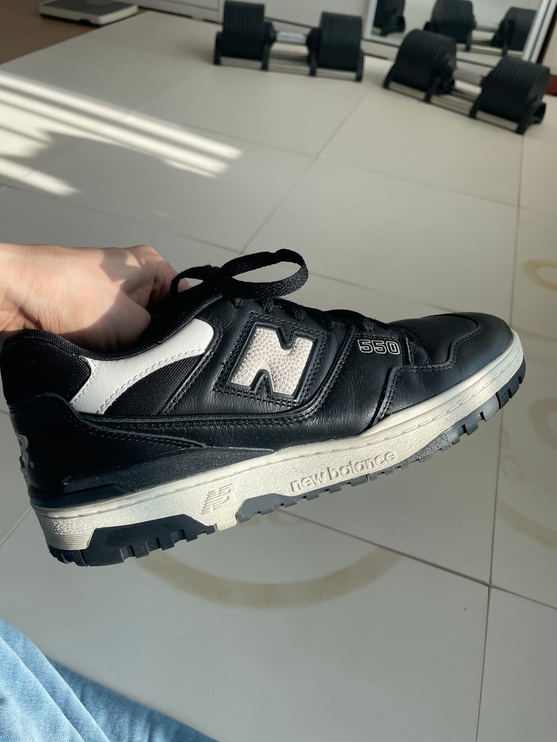 뉴발란스550 280 블랙가죽 상품이미지2