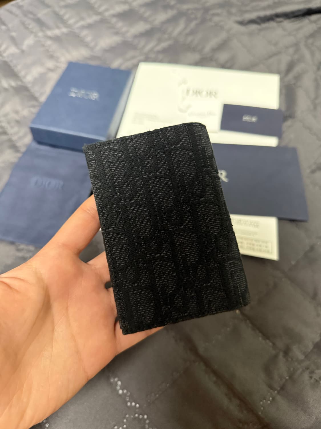 디올 24FW 오블리크 자카드 오거나이저 카드지갑 블랙 상품이미지4