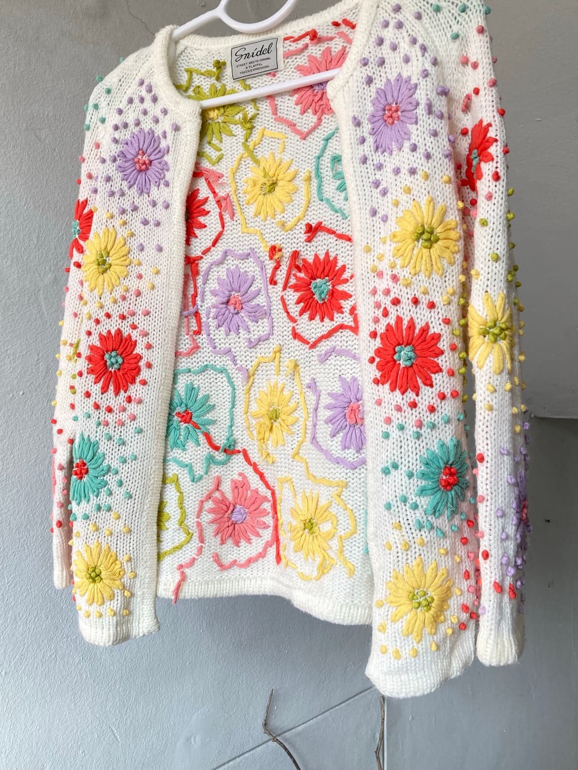handmade 플라워 뜨개 가디건 상품이미지3