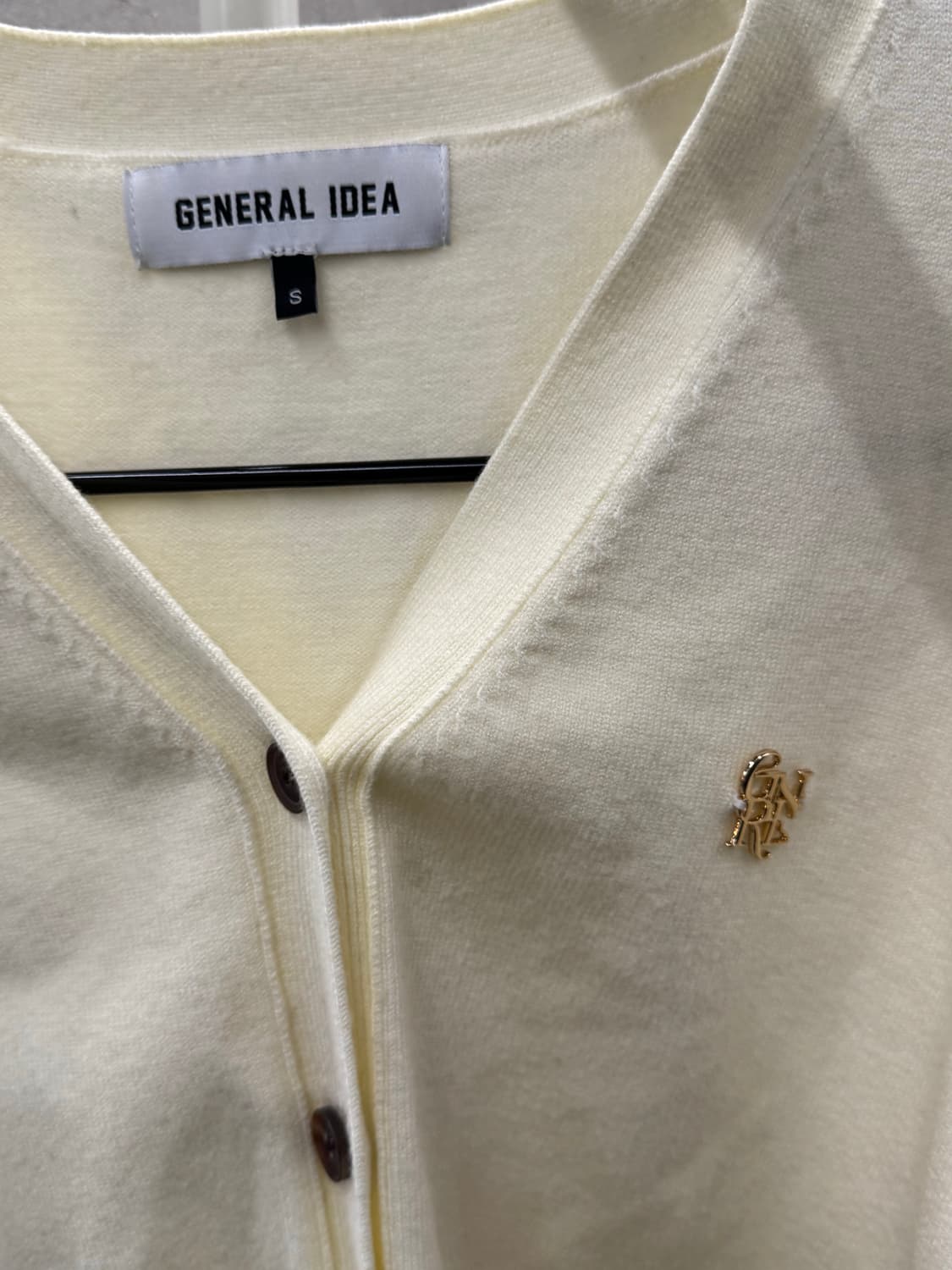 제너럴아이디어 아이보리 가디건 S 상품이미지3