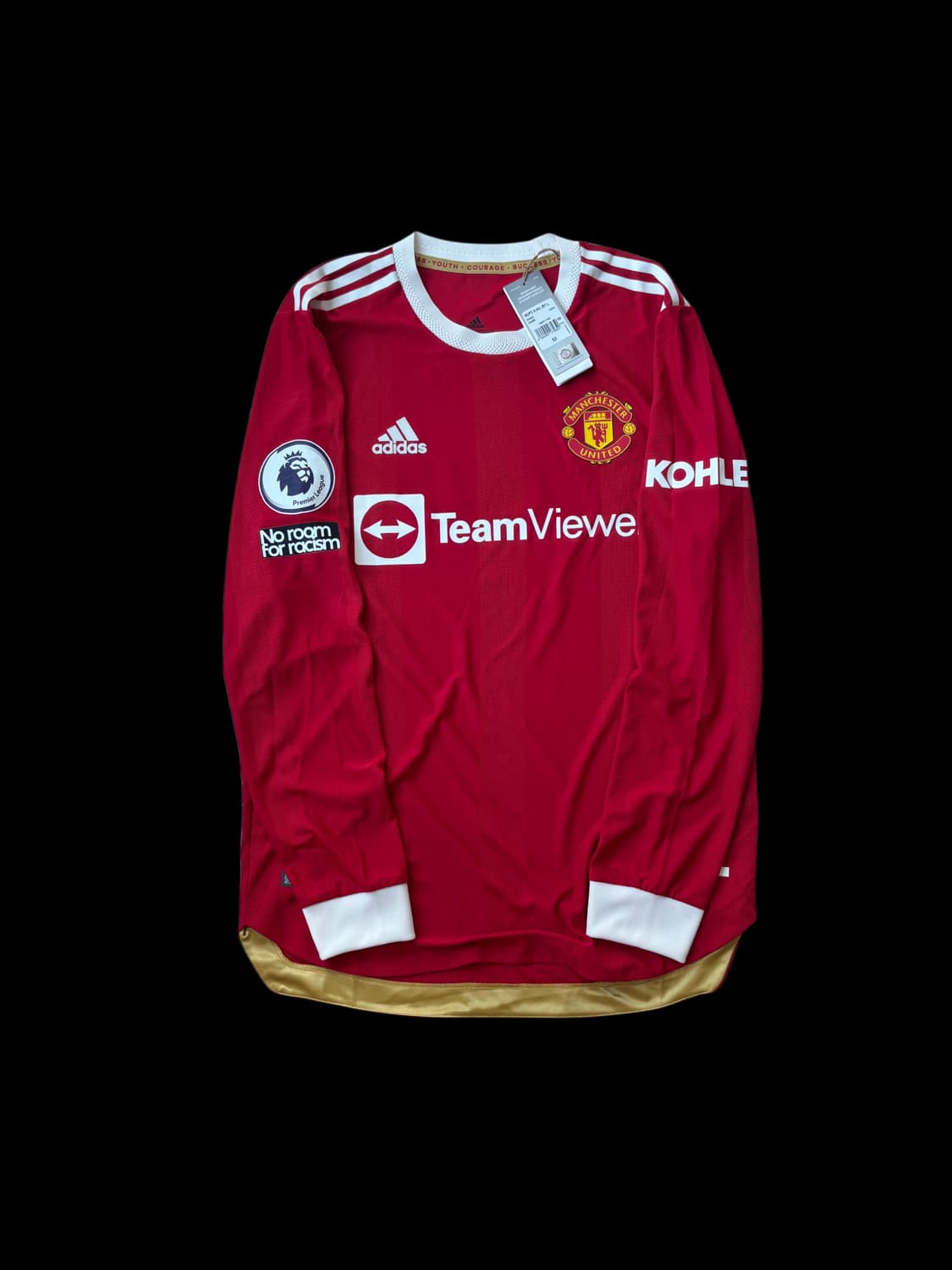 아디다스 21 22 맨체스터 유나이티드 홈 어센틱 긴팔  호날두 유니폼 상품이미지1