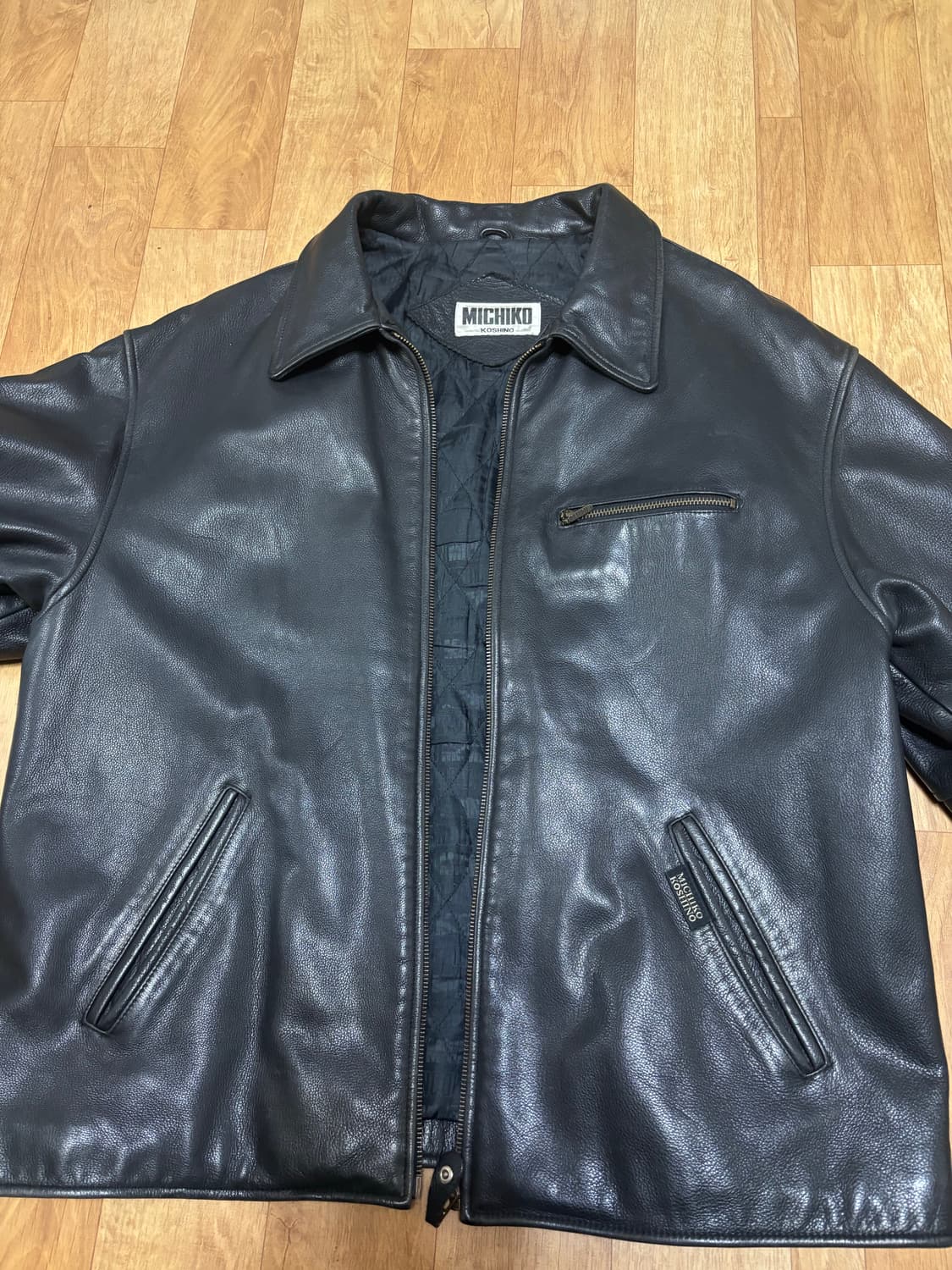 미치코 런던 빈티지 가죽 자켓 상품이미지1