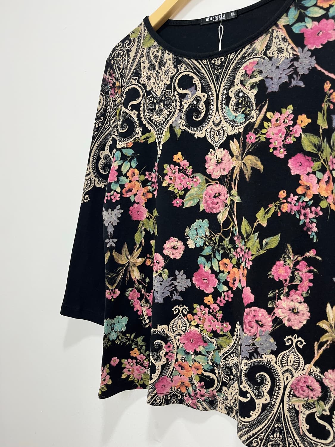 오리엔탈 페이즐리 플라워 큐빅 롱슬리브 티셔츠  상품이미지4