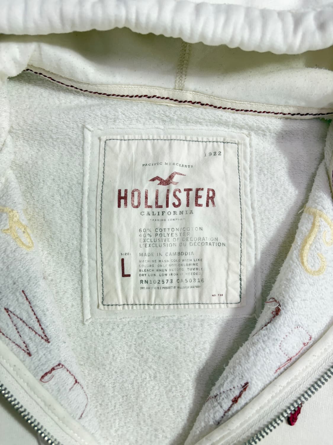 홀리스터 화이트 투웨이 후드집업  상품이미지7