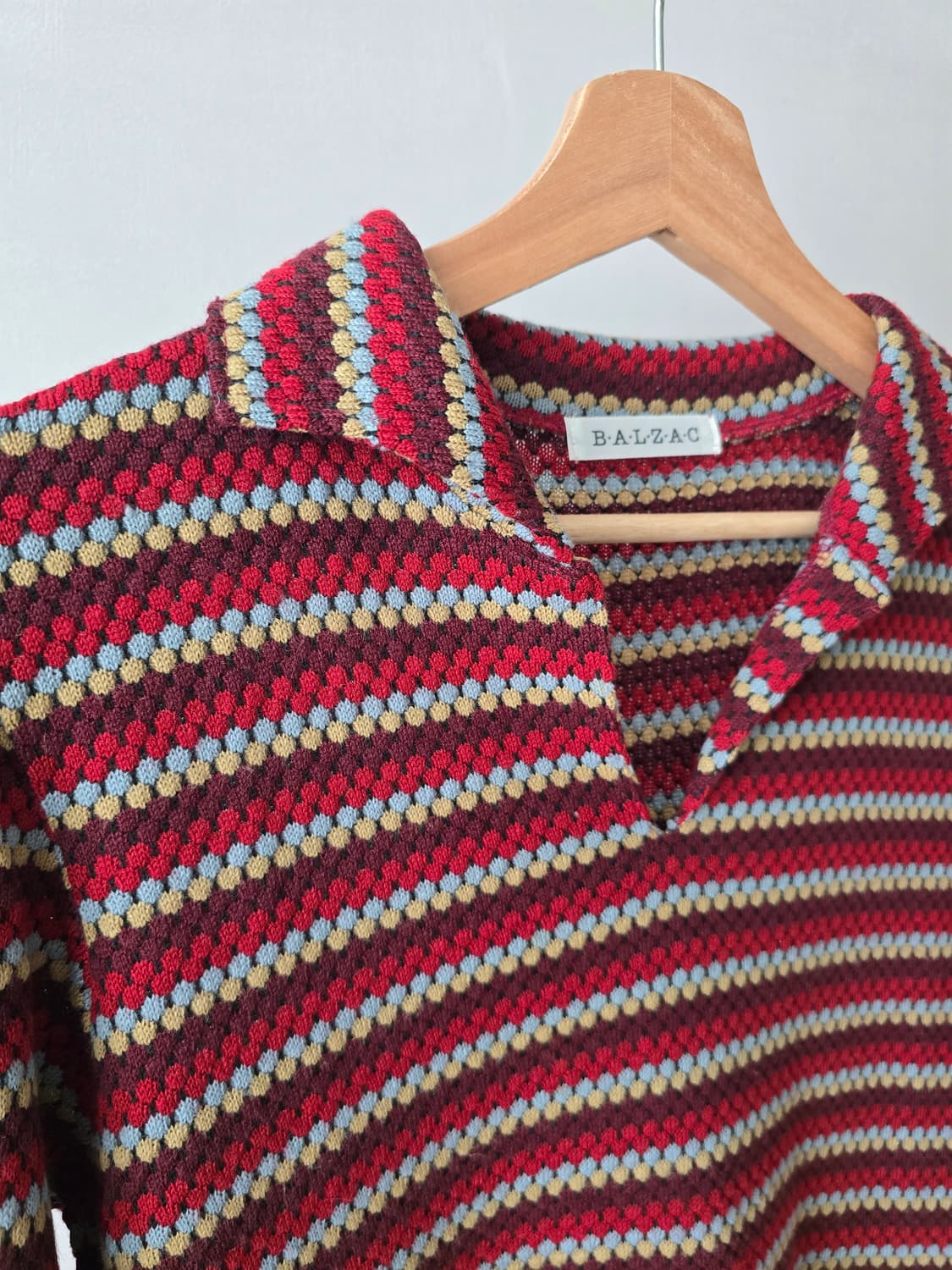 BALZAC 빈티지 멀티 스트라이프 V넥 니트 상품이미지2