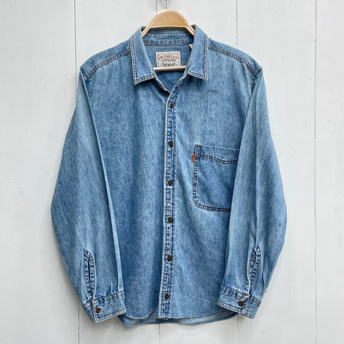리바이스 데님 셔츠 연청 상품이미지2