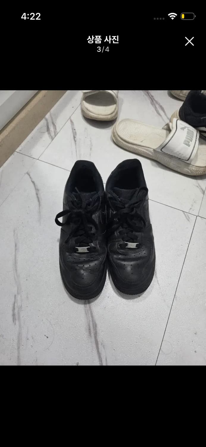 나이키 에어포스 올블랙 255 상품이미지2