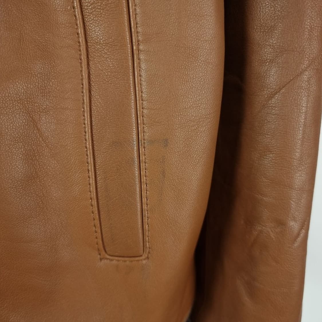 [빈티지] 리얼 쉽스킨 레더 양가죽 블루종 자켓 브라운 M19563 상품이미지9