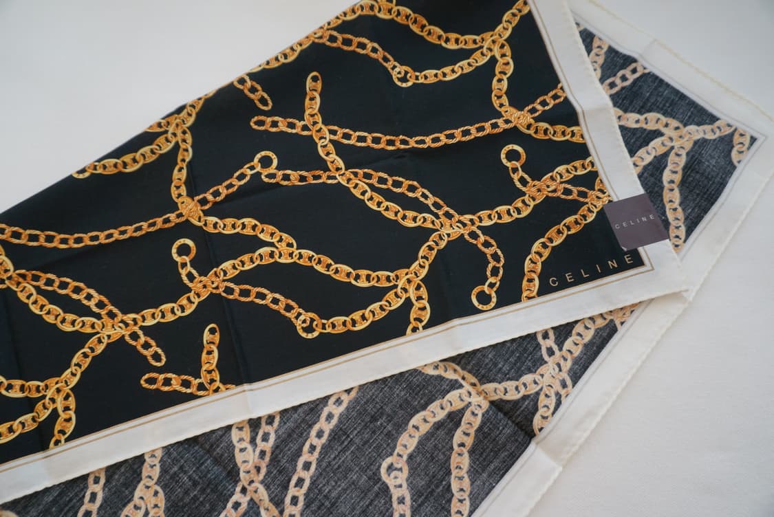 셀린느 로고체인 손수건 상품이미지2