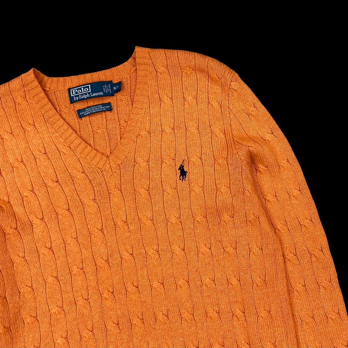 폴로랄프로렌 빈티지 꽈배기 브이넥 니트 상품이미지3