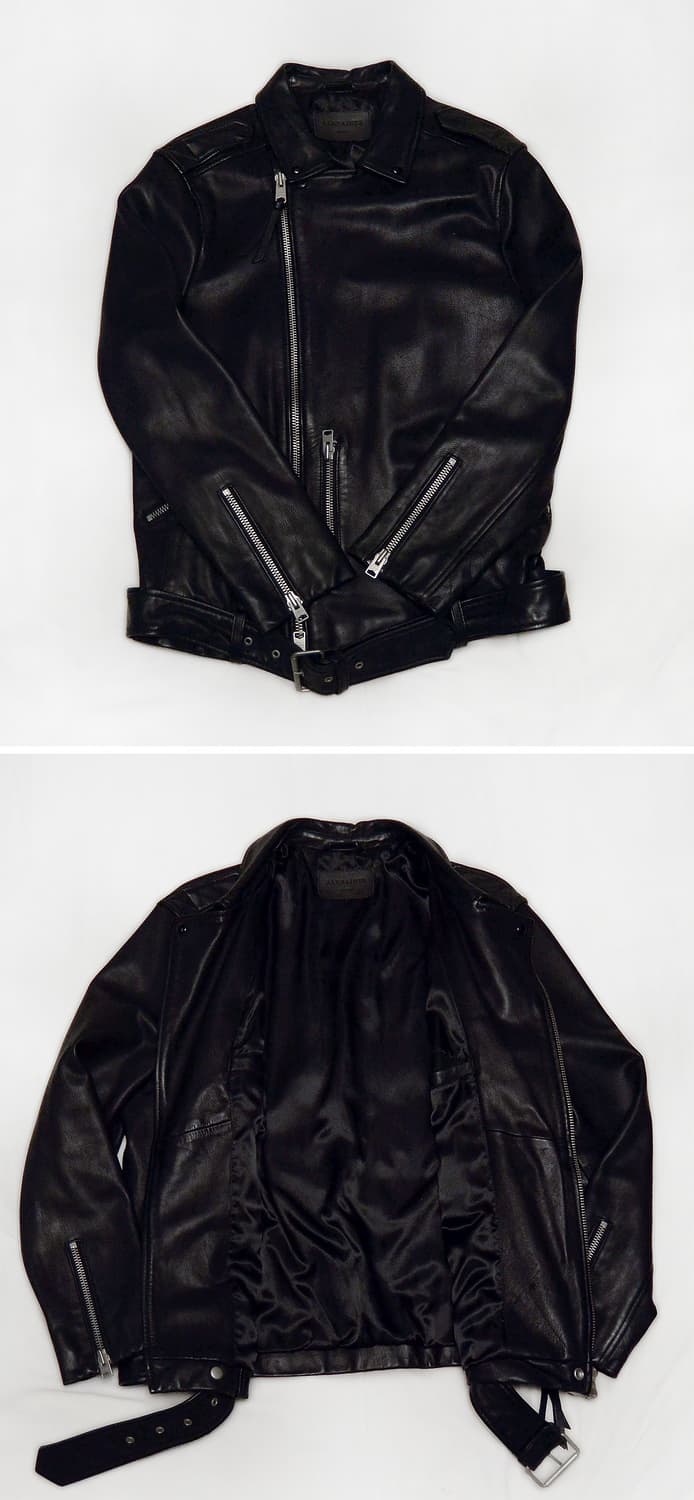 올세인츠 카호 양가죽 벨티드 더블 라이더 자켓 (L / 100) 상품이미지3