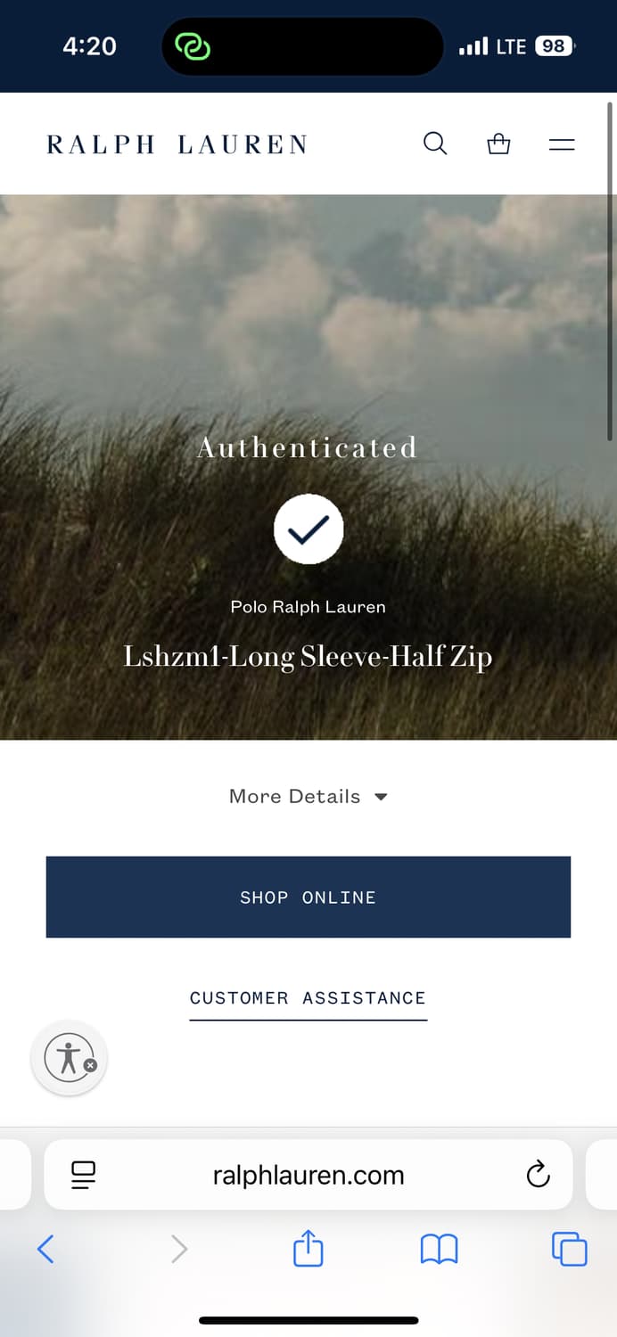 폴로 랄프로렌 반집업 니트 네이비 상품이미지4