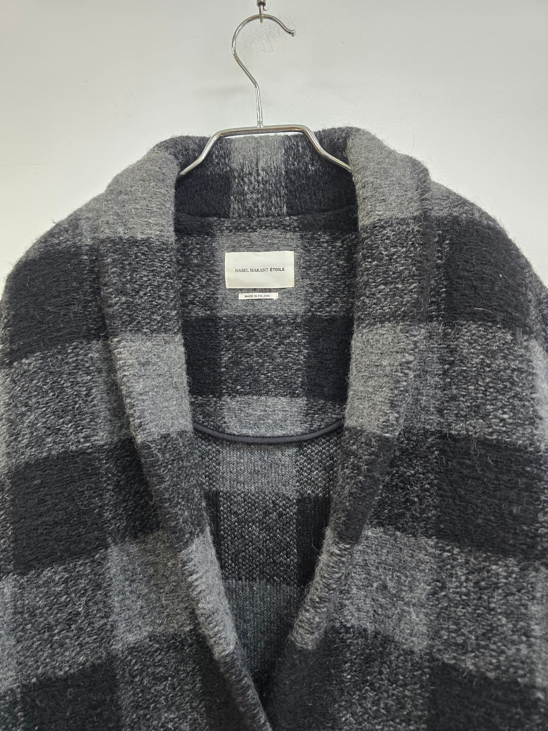 이자벨마랑 정품 포근체크 도톰 울 루즈핏 코트 상품이미지3