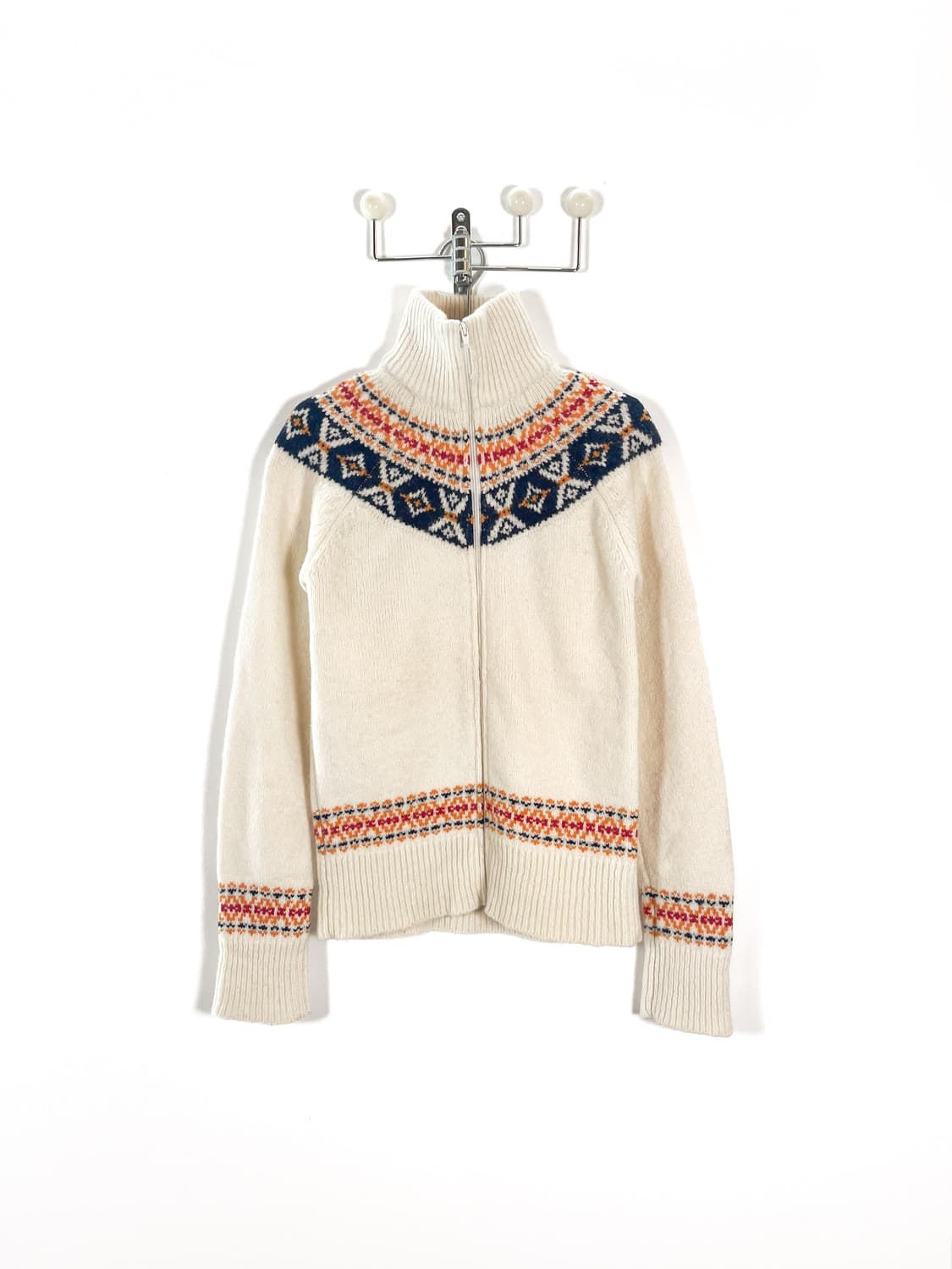 빈티지 노르딕 스웨터 니트 집업 상품이미지1