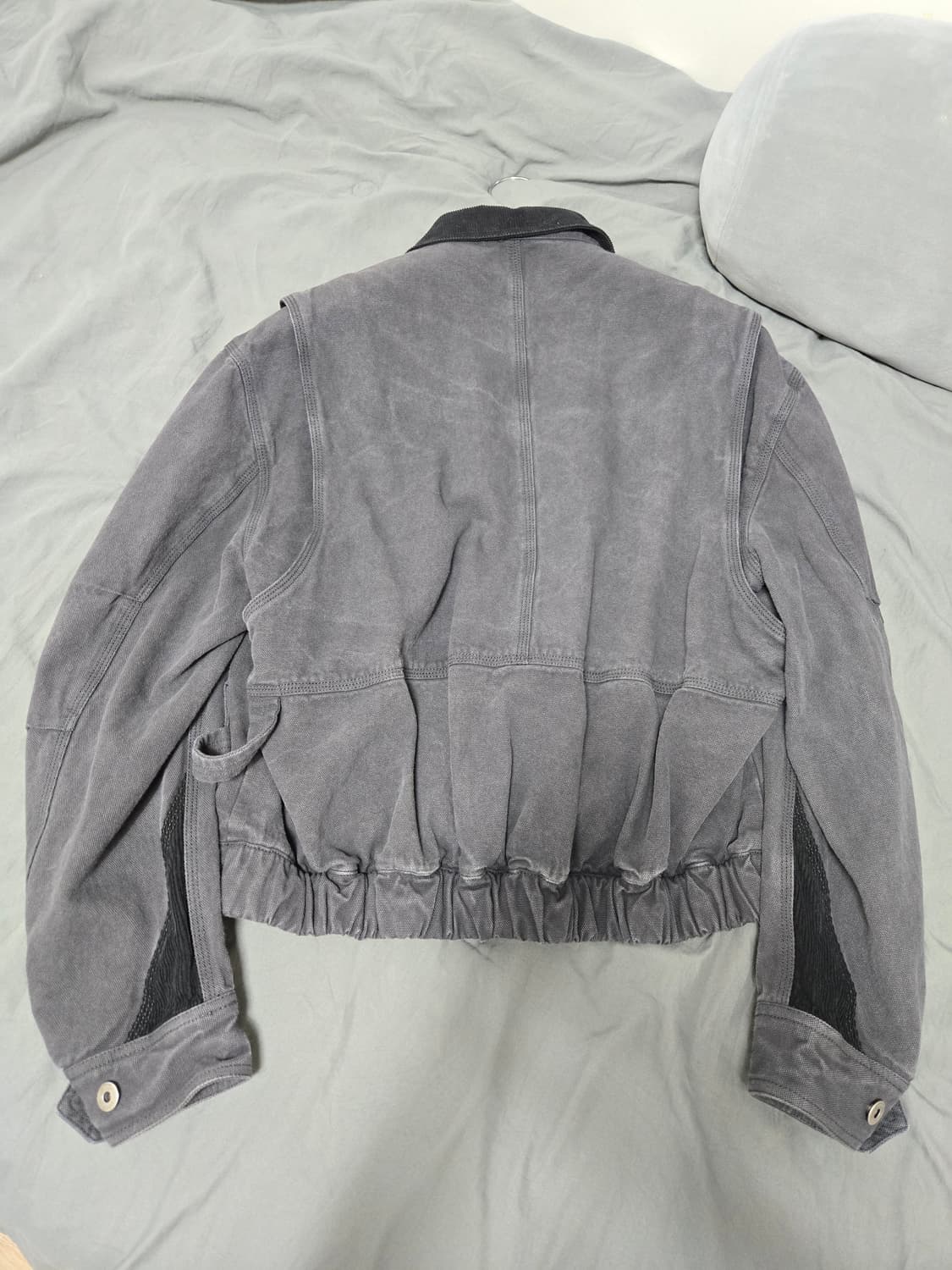 쿠어 오버 다잉 페이디드 워크 자켓 (워시드 차콜) M 블루종 점퍼 상품이미지2