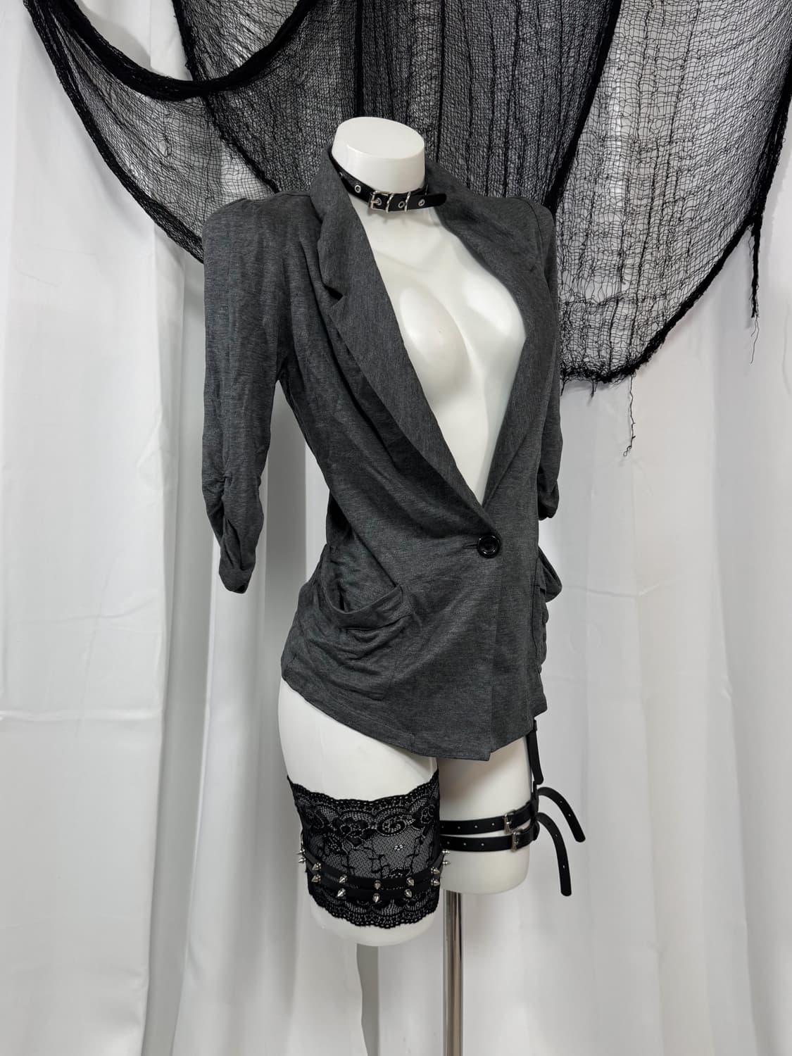 charcoal shirring jacket 상품이미지2