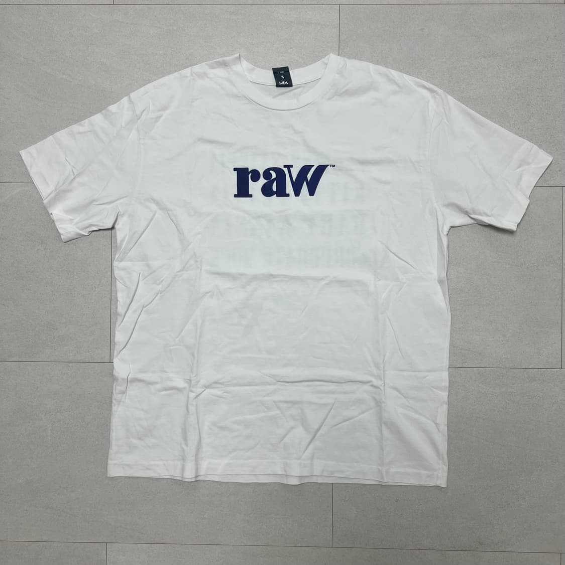 블라인드파일즈 RAW 티셔츠 화이트 2사이즈 상품이미지1