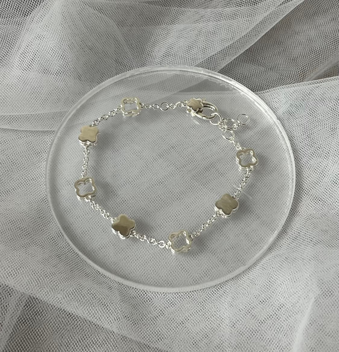 925silver 클로버 팔찌 상품이미지1