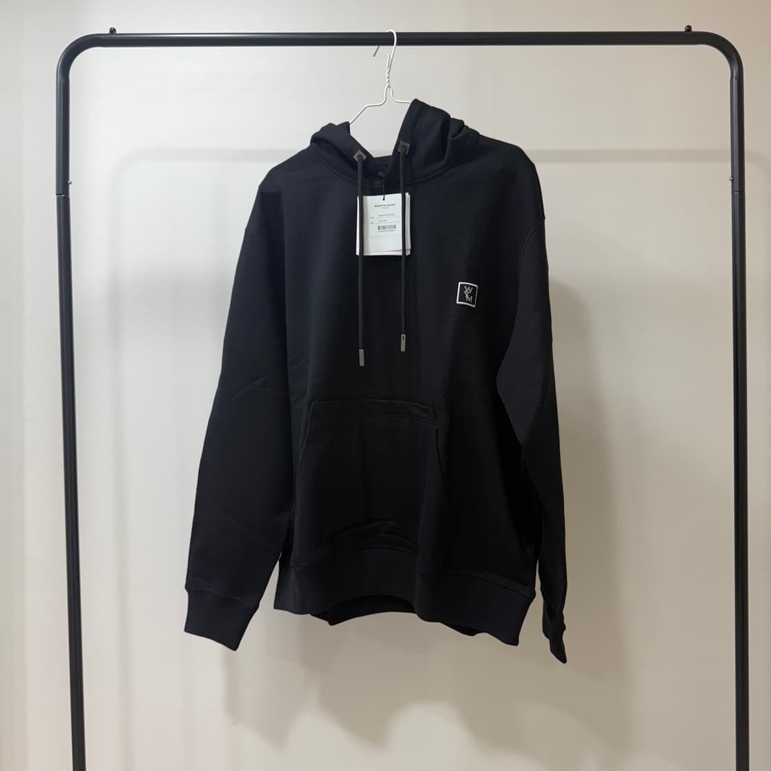 우영미 블랙 후드티 새상품 50사이즈 상품이미지1