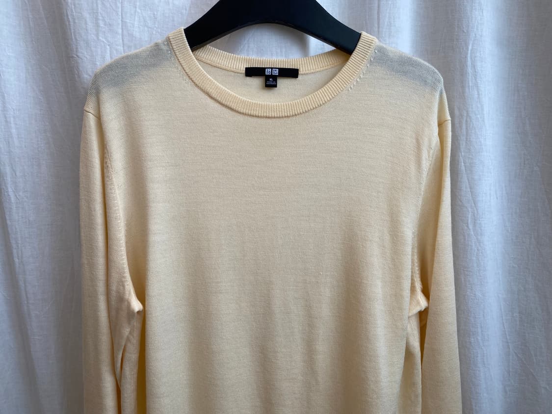 UNIQLO 옐로우 니트탑(XL) 상품이미지3