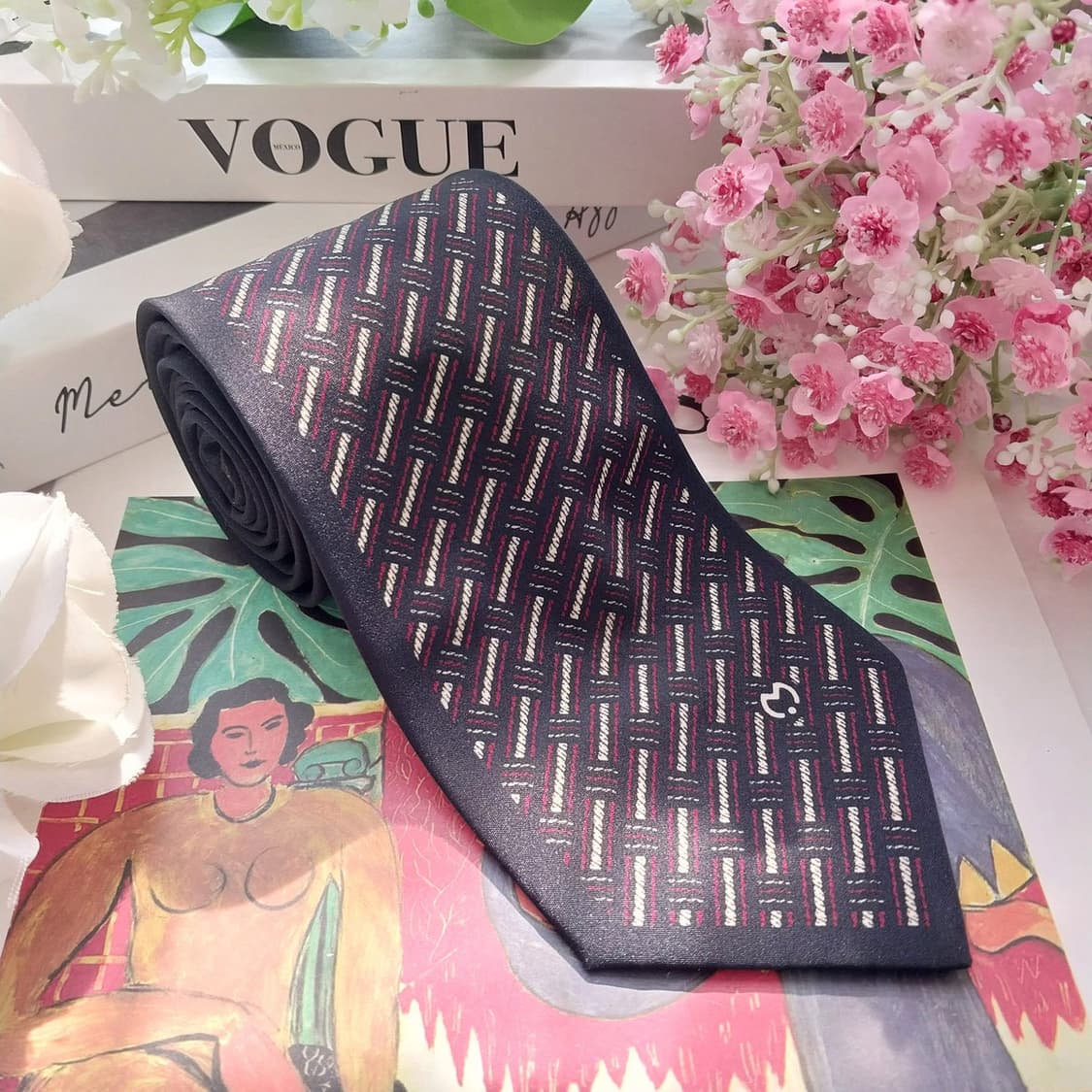 밀라숀 실크 네이비 패턴 넥타이 8.7cm A등급 K2323
 상품이미지3