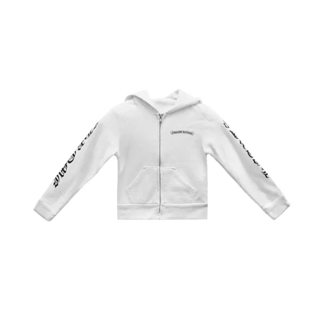 크롬하츠 스크롤라벨 후드 집업 화이트 XL 새상품 상품이미지2