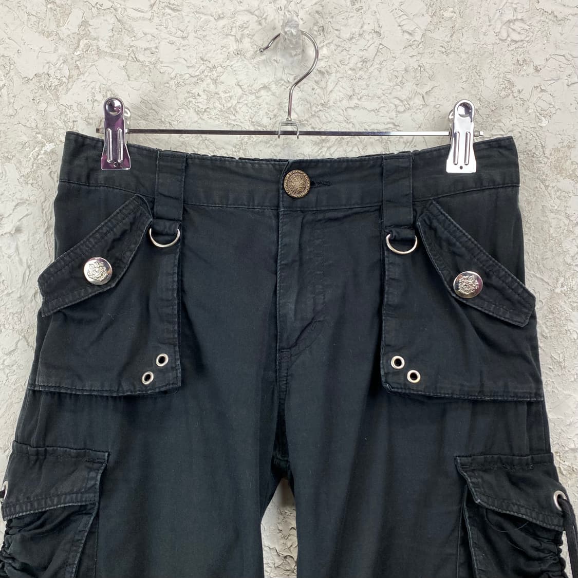 JPN VINTAGE 셔링 카프리 카고 팬츠 상품이미지2