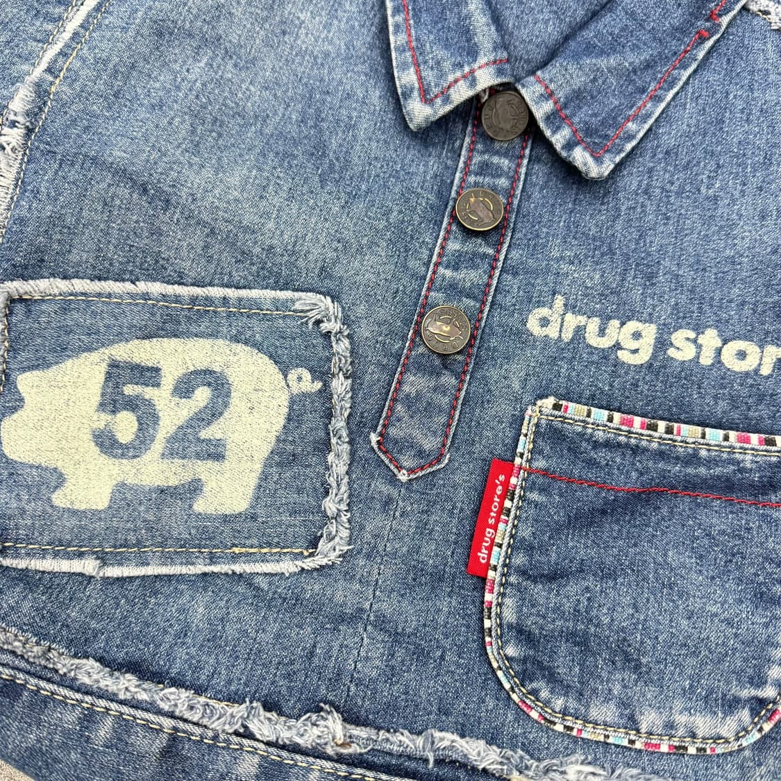 drug store's 드럭스토어 프린팅 데님 에코백 상품이미지4