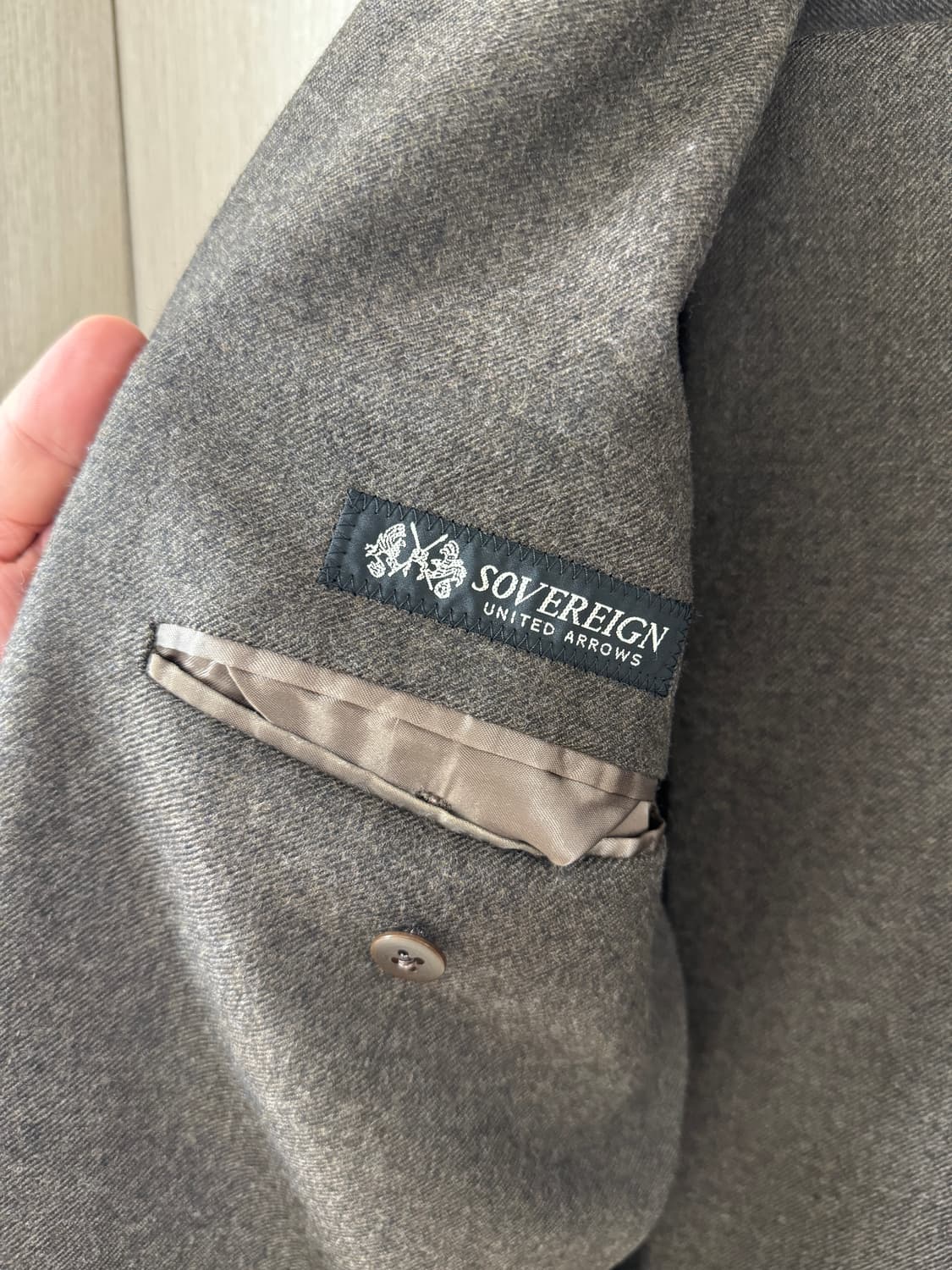 유나이티드 애로우즈 상위 라벨 소버린하우스 다크브라운 플란넬 수트 52 상품이미지3