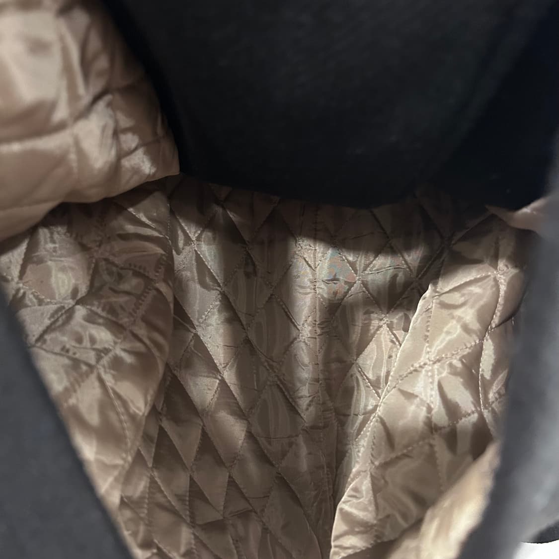 ORDA 이너퀼팅 누빔 울 후드 하프 더플코트 상품이미지4