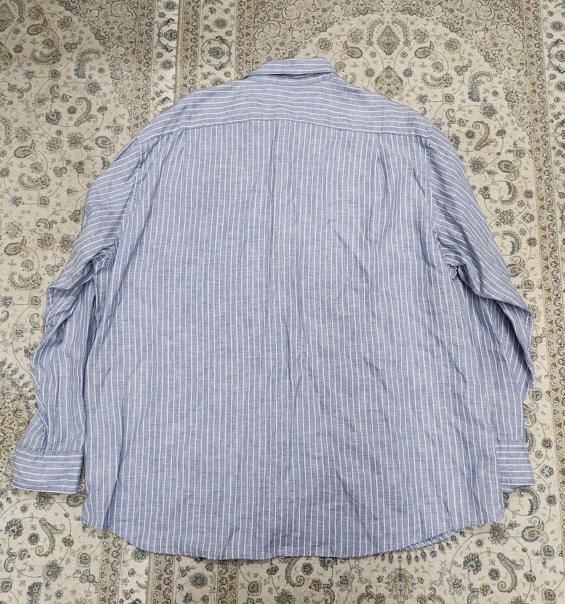 유니클로 린넨 스트라이프 셔츠 4XL 상품이미지2