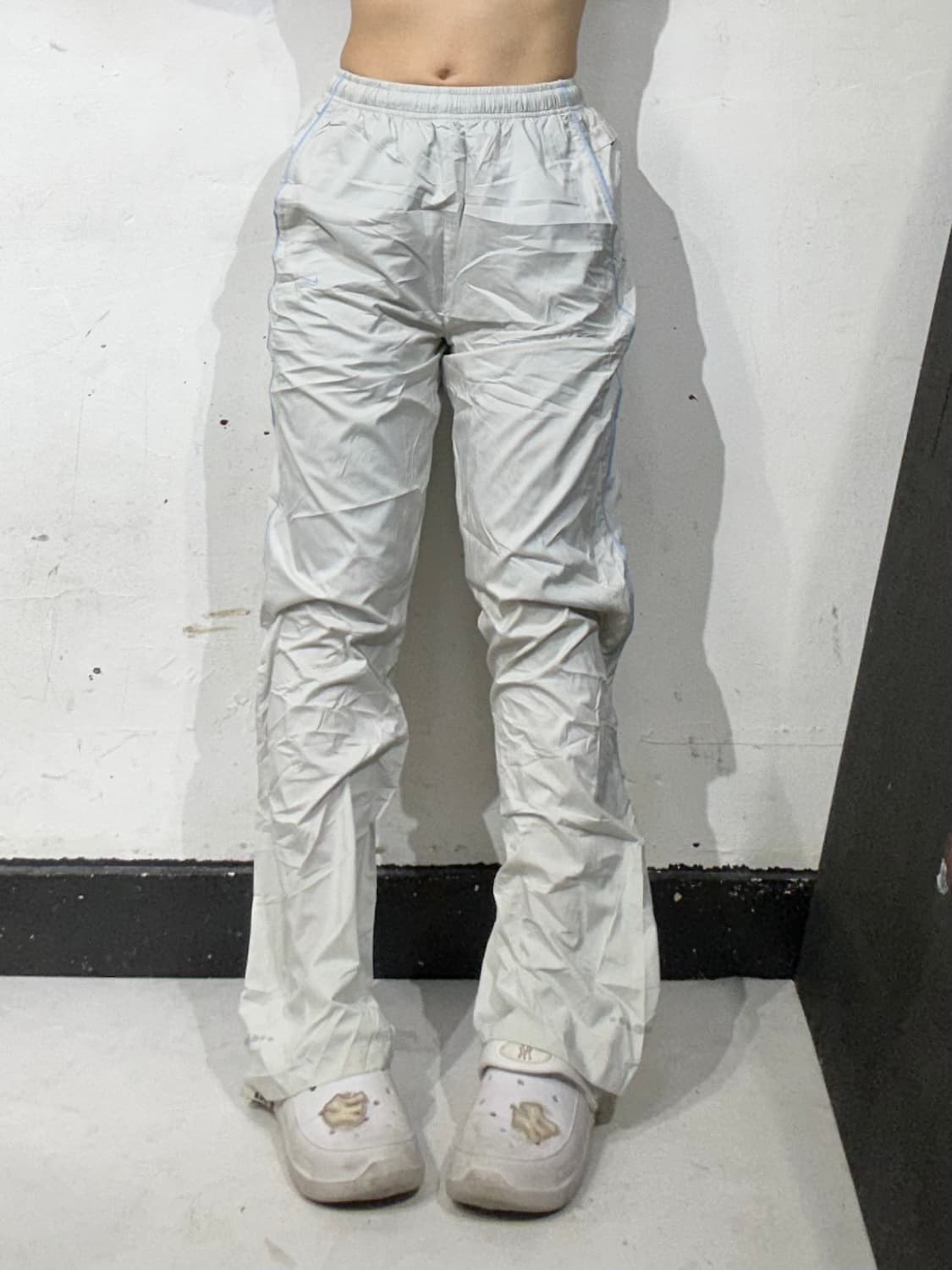 나이키 스카이 블루 사이드 라인 포인트 와이드 트랙 팬츠 추리닝 바지 M 상품이미지2