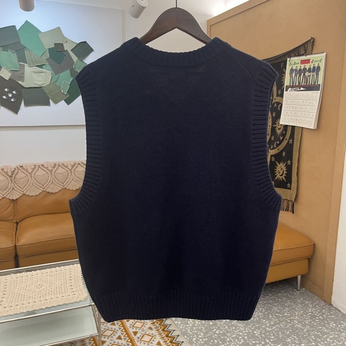 LEE 리 올드스쿨 레트로 빈티지 스몰로고 니트 조끼 S C10785 상품이미지4