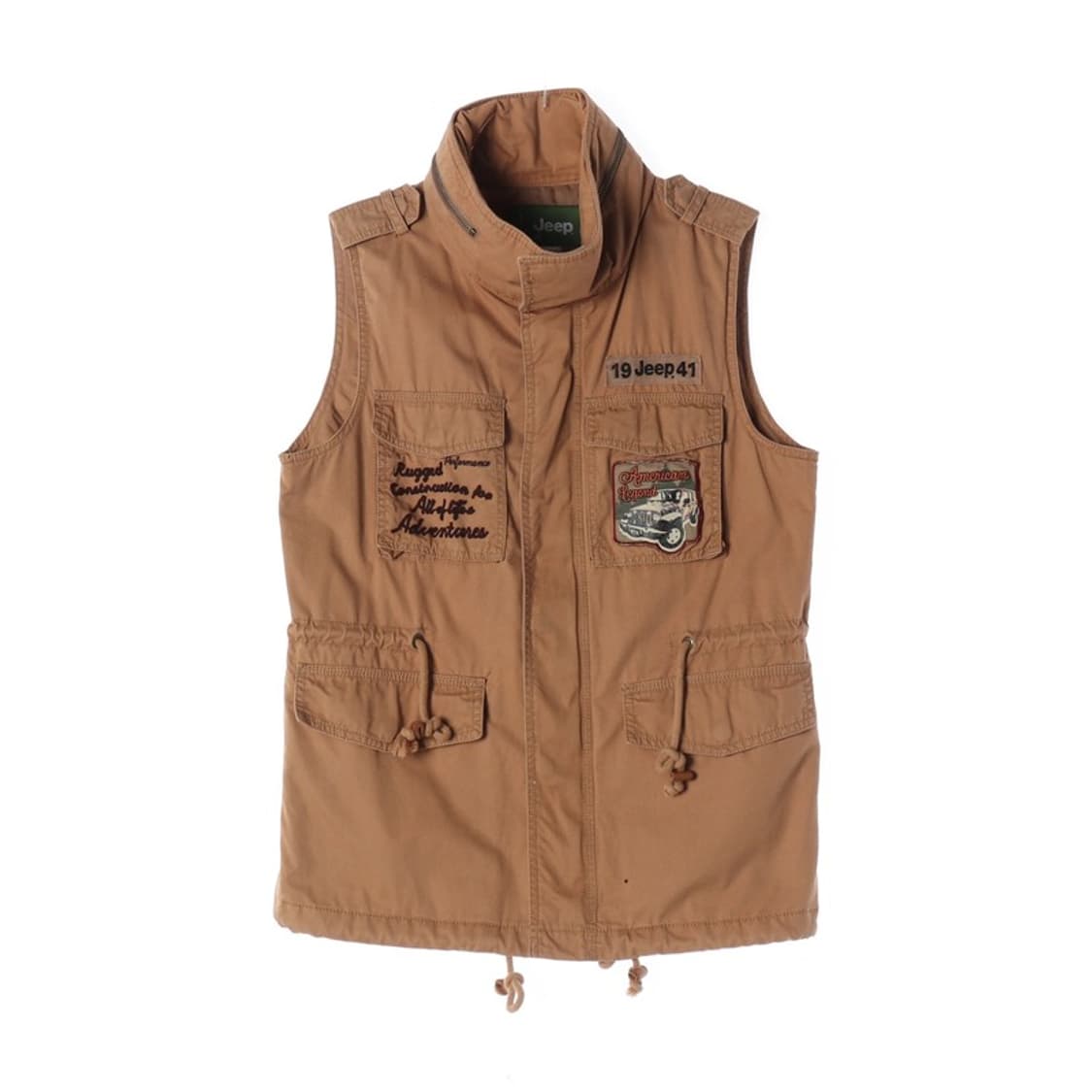 Jeep 카키브라운 멀티 패치 유틸리티 베스트 S 상품이미지1