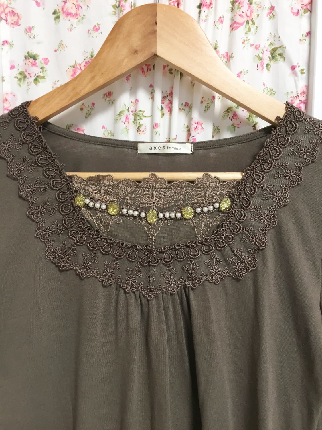 빈티지 엑시즈팜 초코 퍼 소매 슬리브 상품이미지2